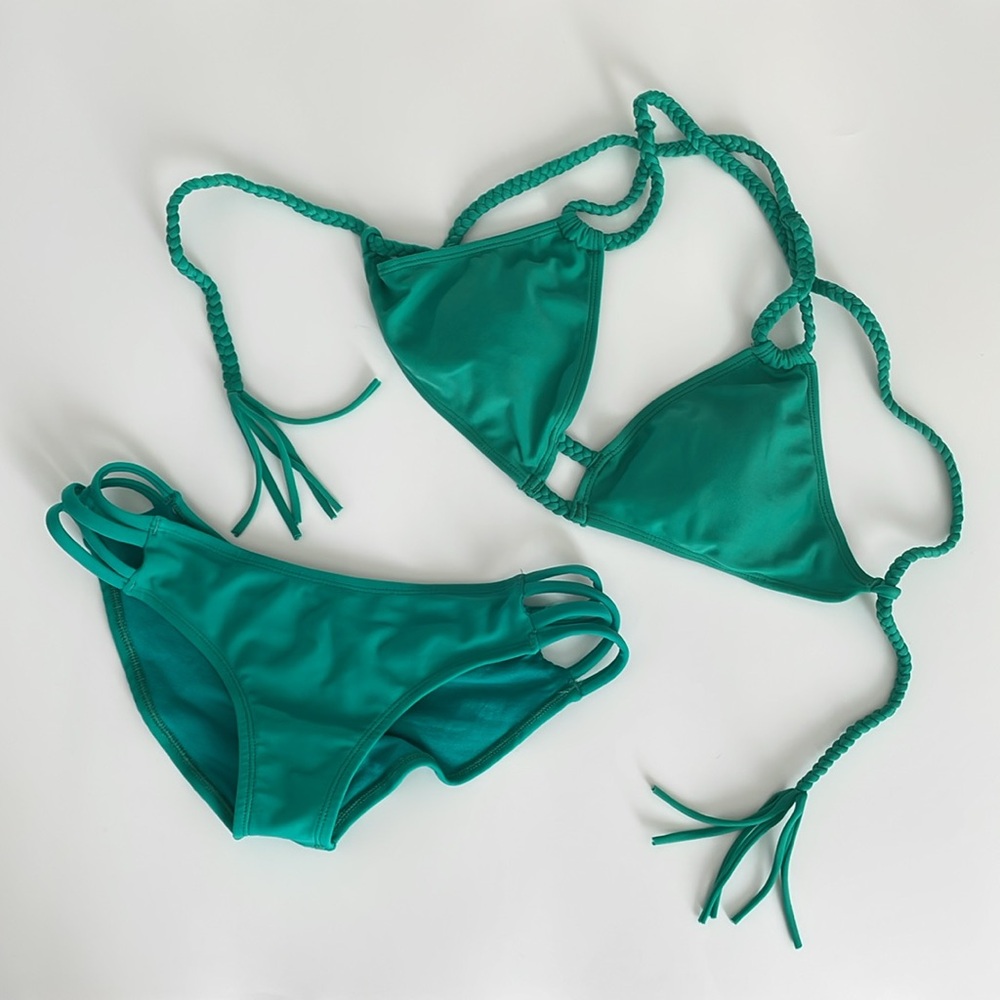 Pakaloha Bikini Cheeky Strappy Hawaii Swim Festival S/M
